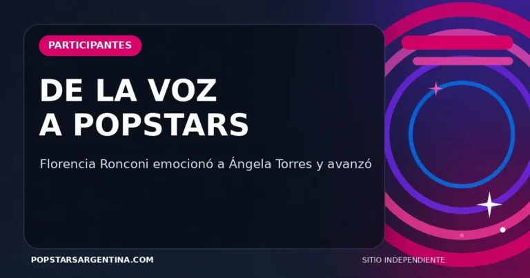 Imagen destacada de la noticia sobre Florencia Ronconi avanzó en Popstars después de su paso por La Voz